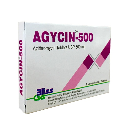 [GVS-02] Agycin 500Mg Tab 3'S (Azithromycin)