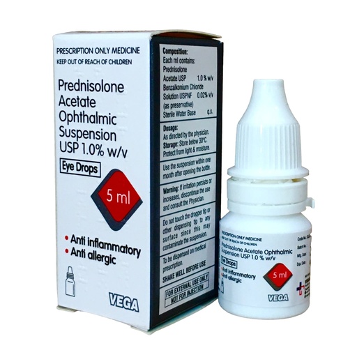 [PNC_VGA-181] PREDNISOLONE EYE DROPS 1% W/V 5ML VEGA UK