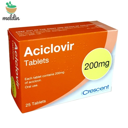 [UKP_GEN-06] ACICLOVIR TAB 200MG 25'S (Crescent)