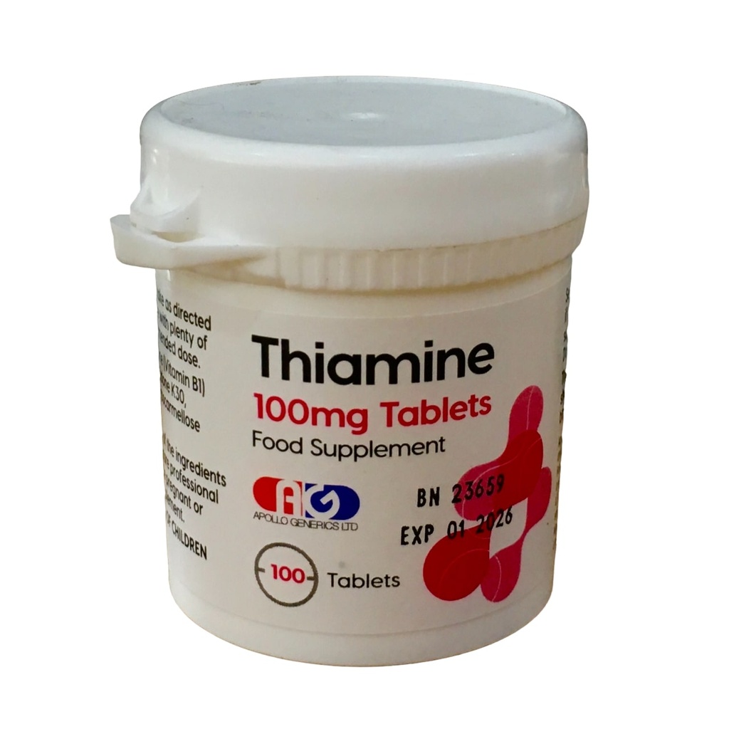 THIAMINE(VIT. B1) TABS 100MG 100' Meldinpharma