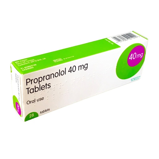 [UKP_GEN-255] Propranolol 40mg 28's (Teva)