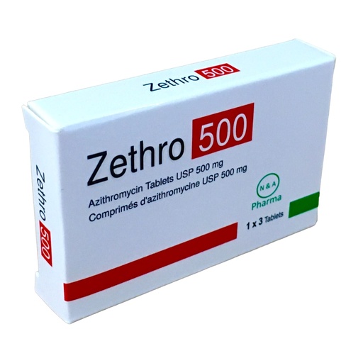 [NNA-01] Azithromycin 500mg 3's(Zethro)