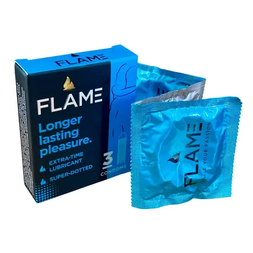 [MST-07] FLAME CONDOM 3's (LLP)